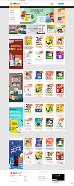 Cửa hàng bán sách Alphabook, đẹp chuẩn seo