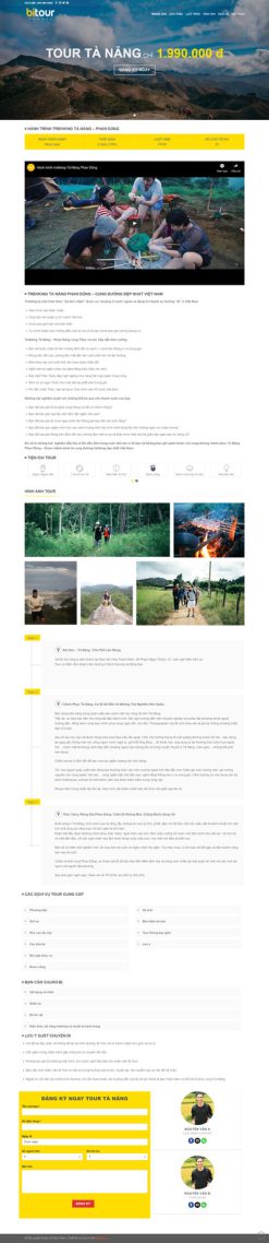 BiTour - Website giới thiệu tour du lịch đẹp, chuẩn seo