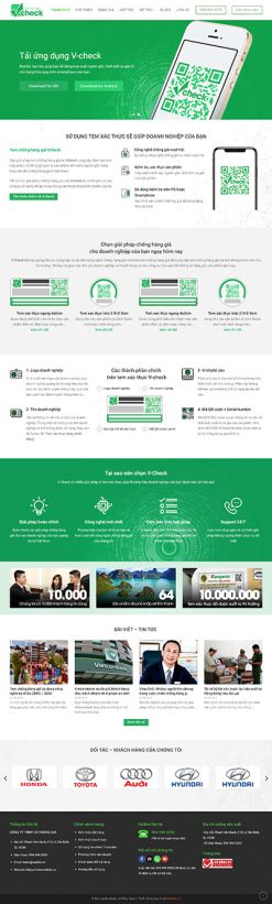 Công Ty 1 - Website giới thiệu công ty phầm mềm Check mã QR