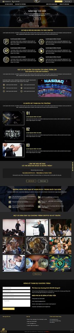 Công Ty 2 - Website giới thiệu công ty tiền điện tử, đầu tư chúng khoán