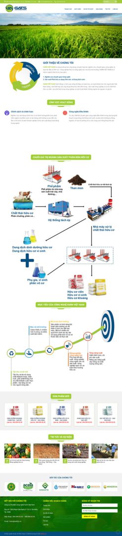 Công Ty 6 - Website giới thiệu công ty về nông nghiệp, cung cấp giải pháp