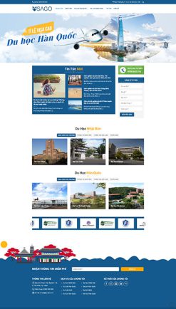 Công ty 9 - Website giới thiệu công ty về du học hàn quốc, nhật bản...