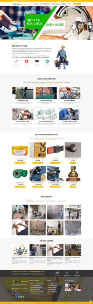 Điện nước - Website giới thiệu dịch vụ sửa chữa điện nước