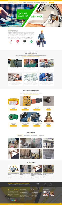 Điện nước - Website giới thiệu dịch vụ sửa chữa điện nước