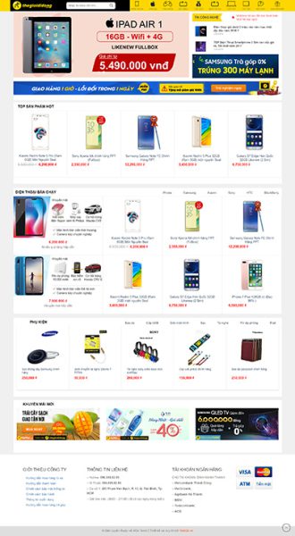 Điện thoại 1 - Website bán điện thoại đẹp, giống thế giới di dộng