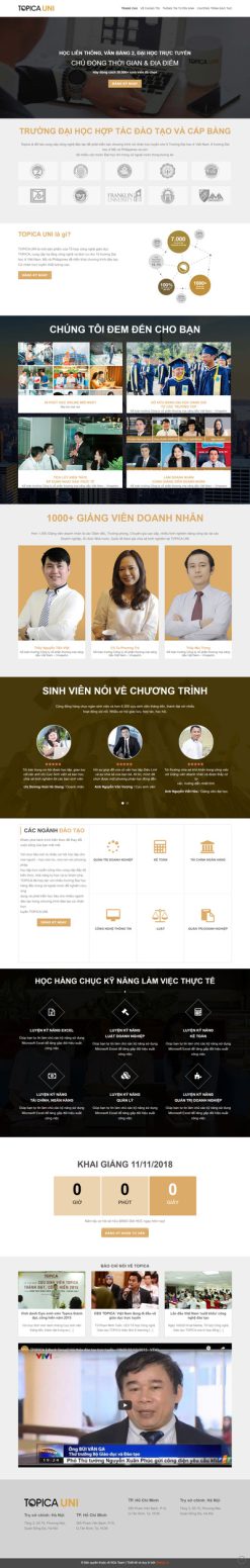 Edu 3 - Website giới thiệu học văn bằng 2, TOPICA UNI
