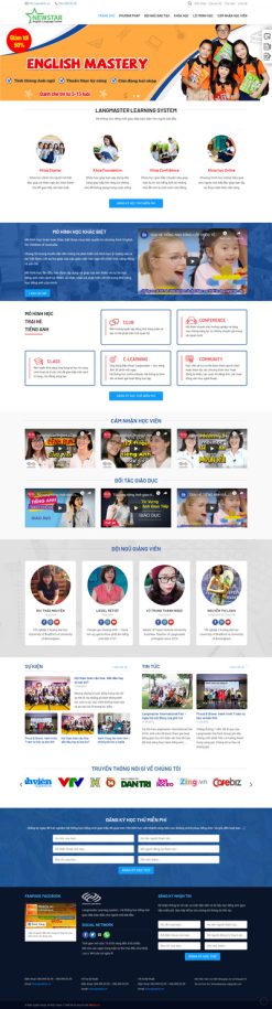 Edu 4 - Website trung tâm tiếng anh newstar