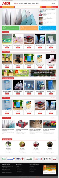 Mica - Website giới thiệu biển mica