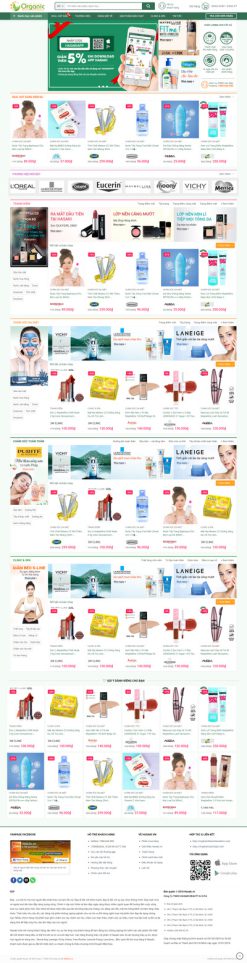 Mỹ phẩm 6 - Website bán mỹ phẩm Organic
