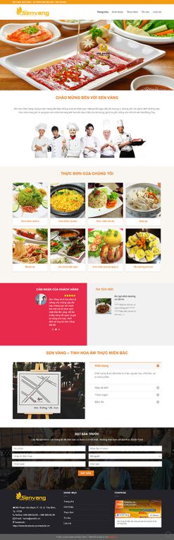 Nhà hàng - Website nhà hàng Sen Vàng