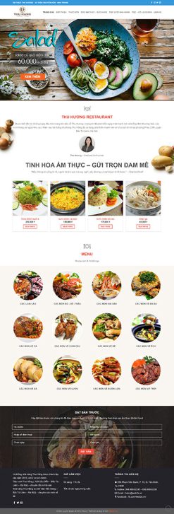 Nhà hàng 1 - Website nhà hàng Thu Hương