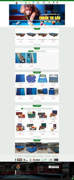 Phụ kiện bida - Website bán phụ kiện bida Trần Châu