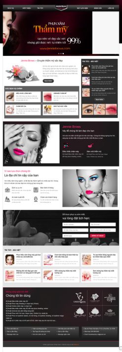 Phun Xăm - Website giới thiệu cơ sở phun xăm Jennie Brows
