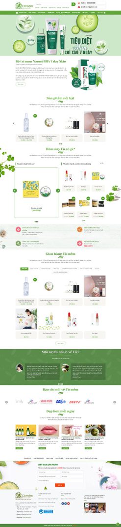 Thực phẩm 12 - Website bán mỹ phẩm Cỏ mềm