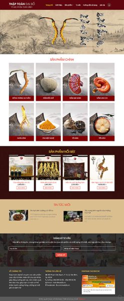 Thực phẩm 2 - Website bán thực phẩm Thập toàn đại bổ