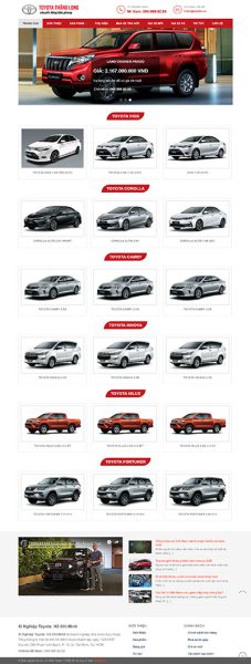 Toyota - Website bán ô tô Toyota Thăng Long