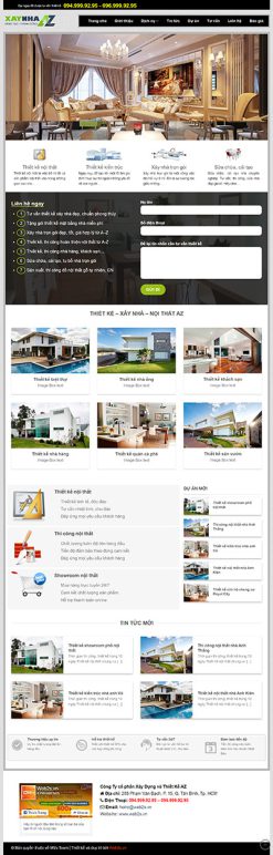 Xây Dựng - Website Xây nhà AZ đẹp chuẩn seo